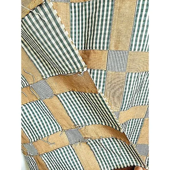 COPY - Quilted Sewn Patchwork Plaids Checker Canvas Fabric 54" W x 5 yards lot - Picture 11 of 12